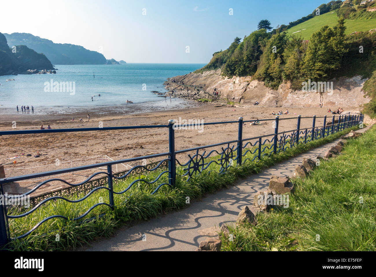 Combe Martin seaside holiday resort in Devon UK on a bright sunny day Stock Photo Alamy