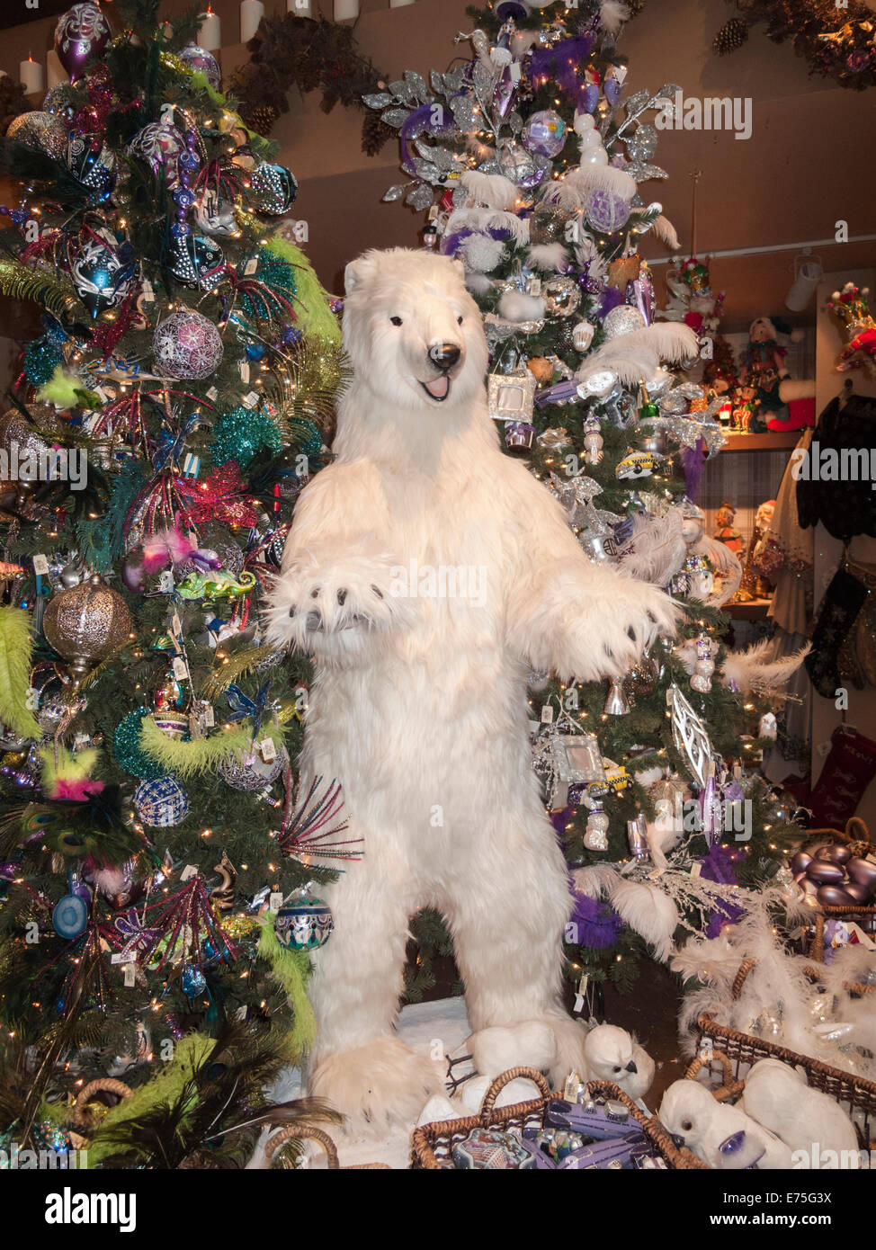 Large Polar Bear At Christmas High Resolution Stock Photography And Images Alamy