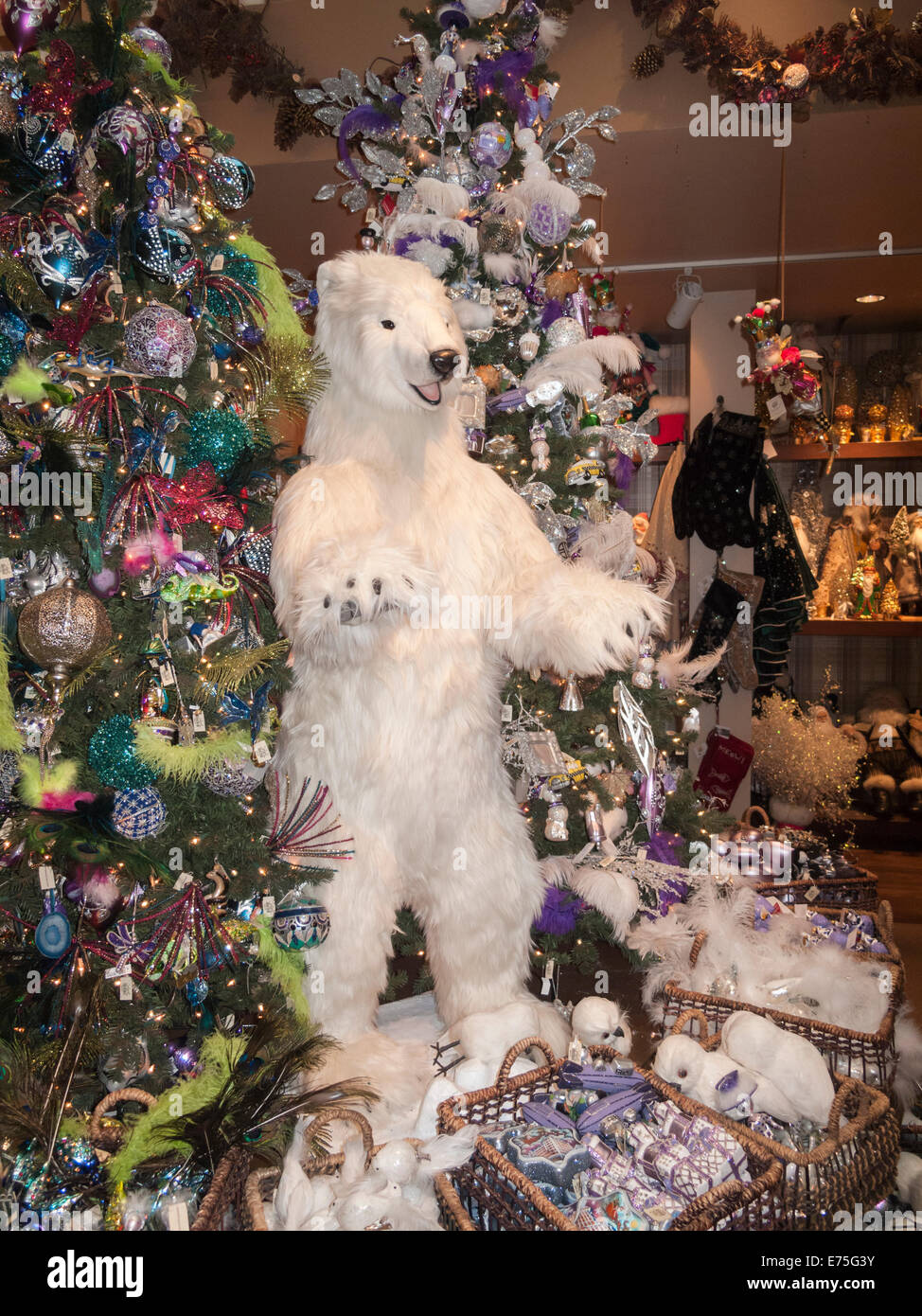 Personalised Christmas Tree Decorations Polar Bear Xmas Bauble Gift Box