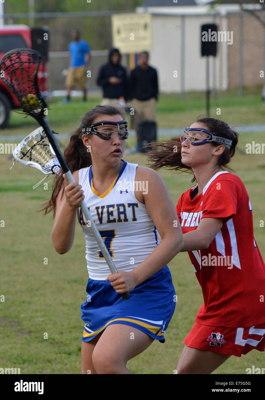 Girl's lacrosse game Stock Photo Alamy