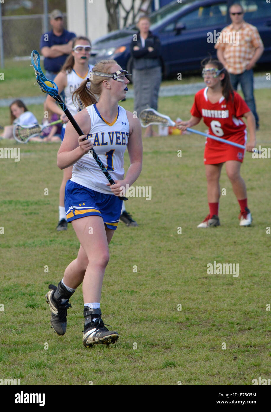 Female lacrosse player Stock Photo Alamy