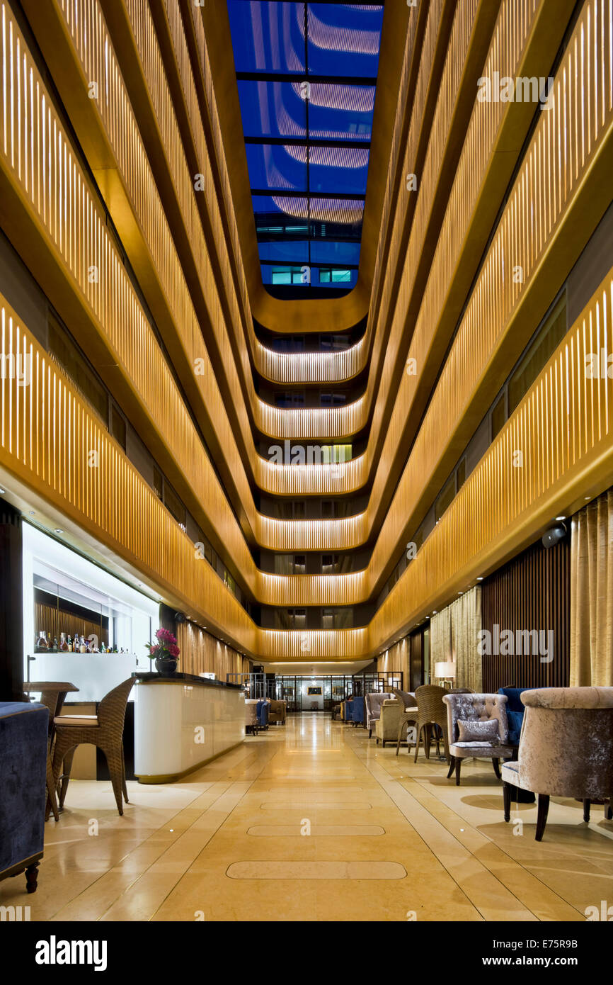 Dorsett Hotel at the Shepherds Bush Pavilion, London, United Kingdom. Architect BFLS (Bogle