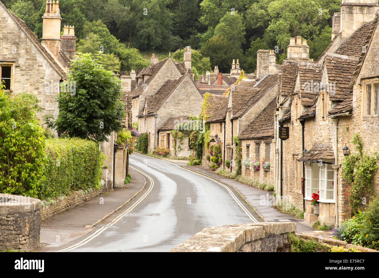 The South Cotswold Village of Castle Combe regarded by some as 'The Prettiest Village in England