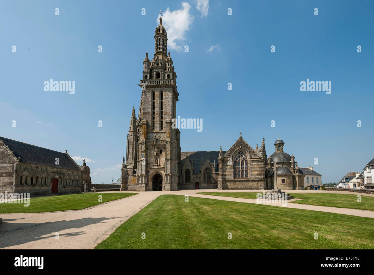 SaintGermain Church and calvary, Pleyben, Brittany, France Stock Photo