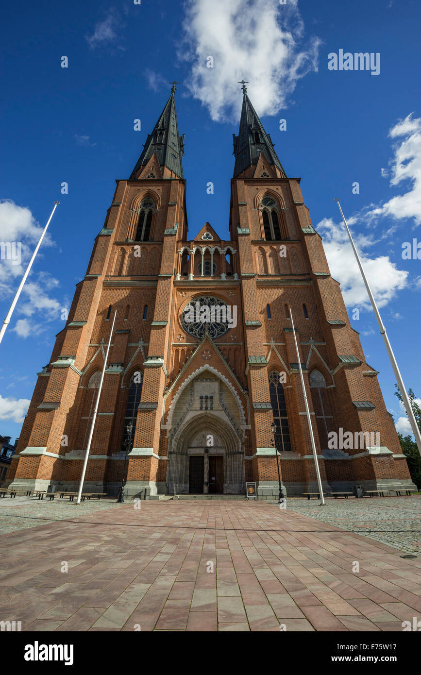 Uppsala Cathedral, Uppsala, Uppsala County, Sweden Stock Photo