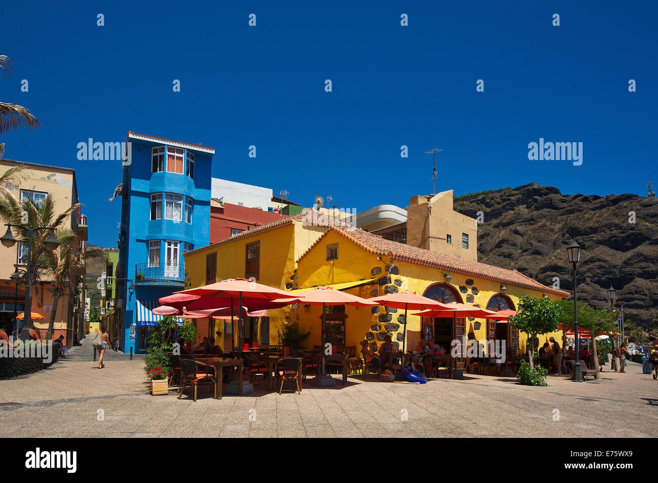 Taberna del Puerto, Puerto de Tazacorte, La Palma, Canary Islands, Spain Stock Photo
