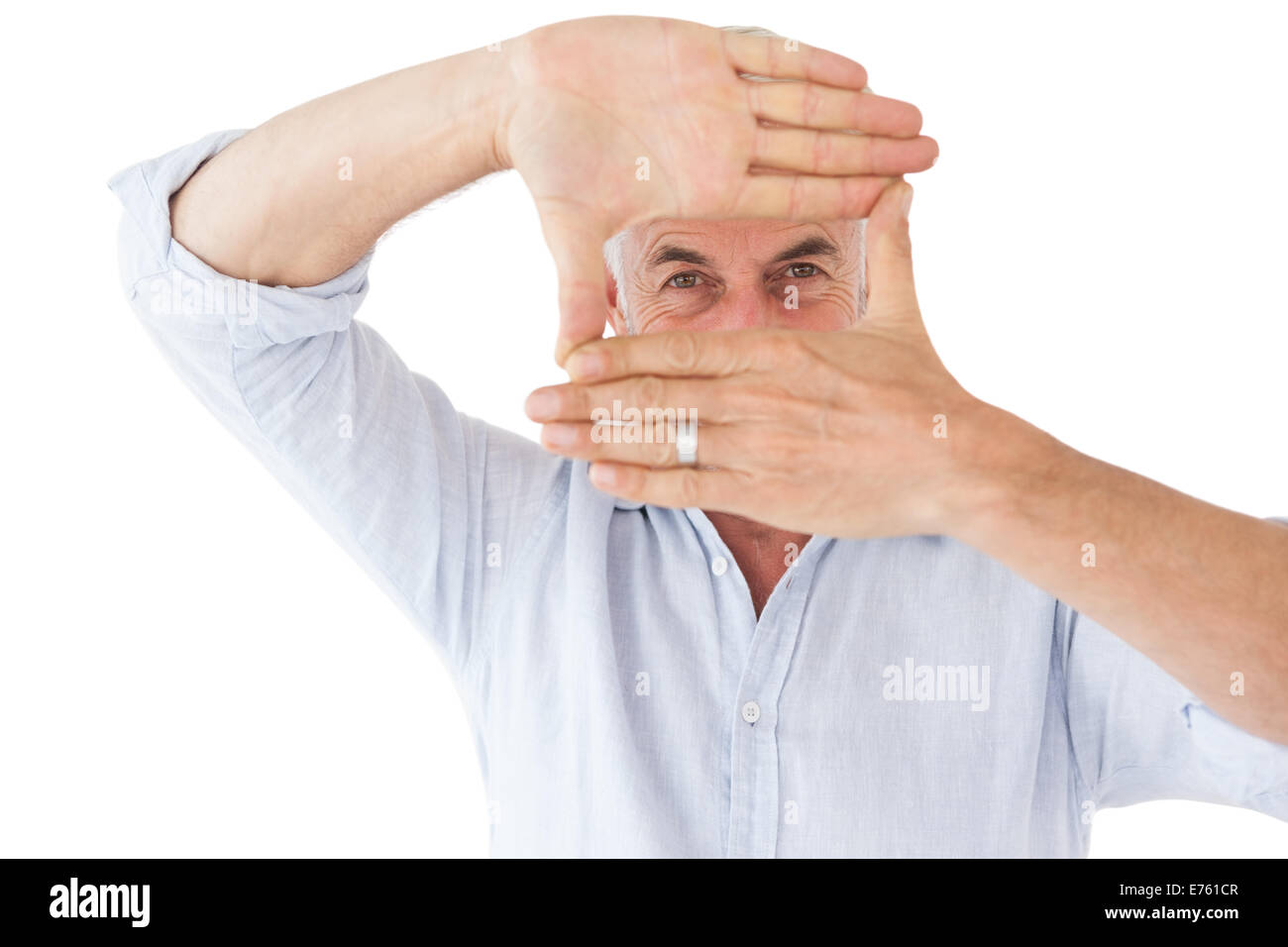 Man hands gesture frame hi-res stock photography and images - Alamy
