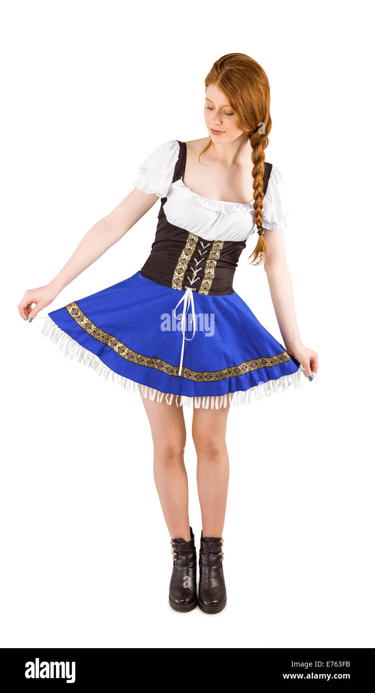 Oktoberfest girl spreading her skirt Stock Photo