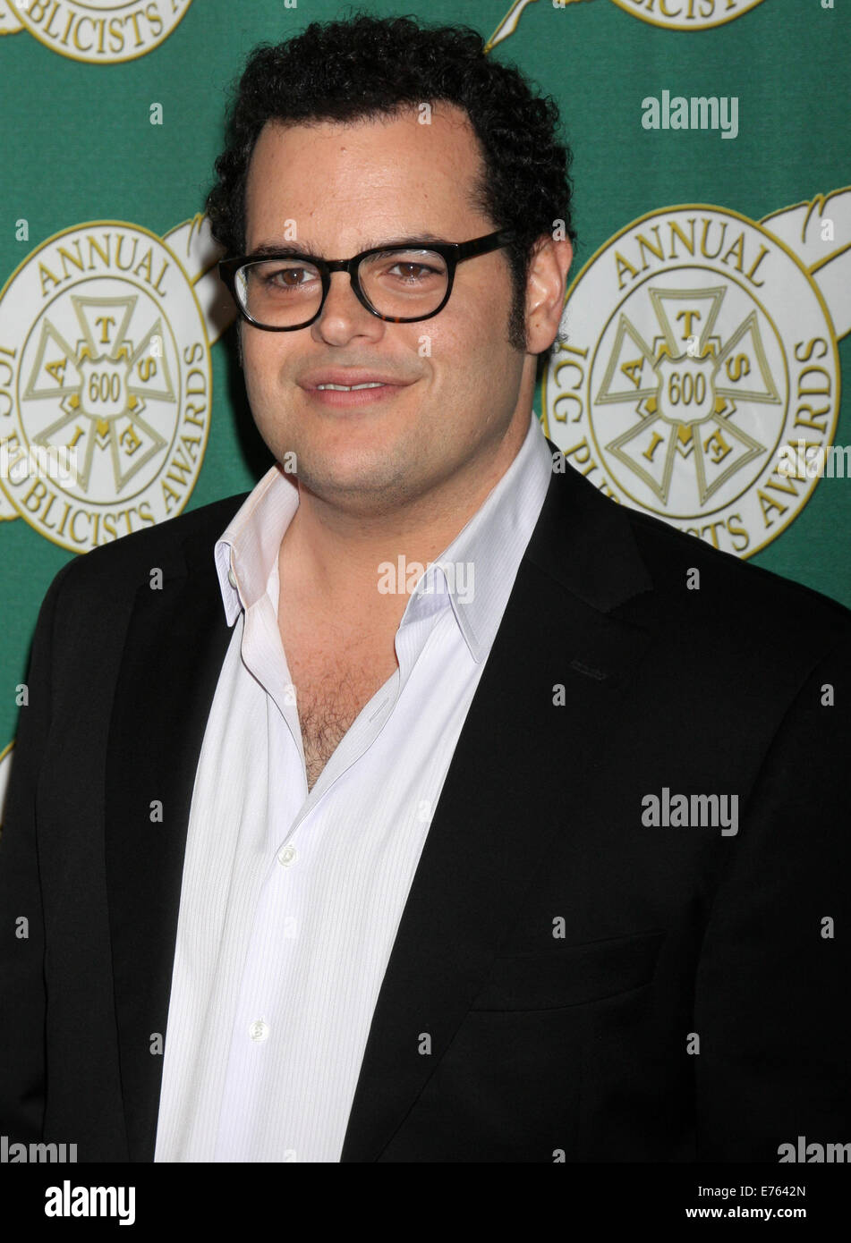Cinematographers Guild's 51st Annual Publicists Awards Luncheon at Regent Beverly Wilshire Hotel - Arrivals  Featuring: Josh Gad Where: Los Angeles, California, United States When: 28 Feb 2014 Stock Photo