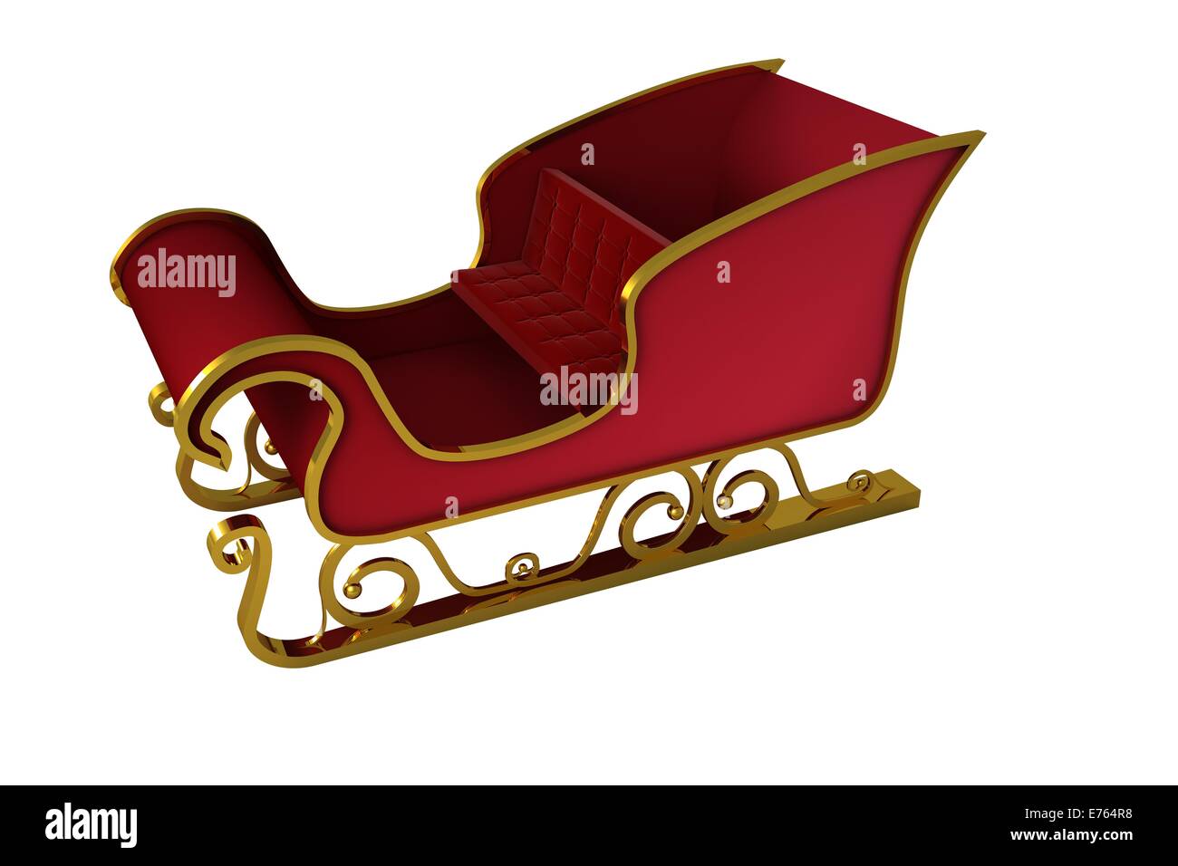 Red and gold santa sleigh Stock Photo - Alamy