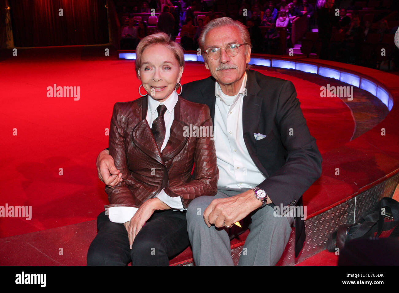 Start of the winter programme show 'Circusfestspiele bei Krone' at Circus Krone.  Featuring: Monika Peitsch,Dr. Sven Hansen-Hoechstaedt Where: Munich, Germany When: 01 Mar 2014 Stock Photo