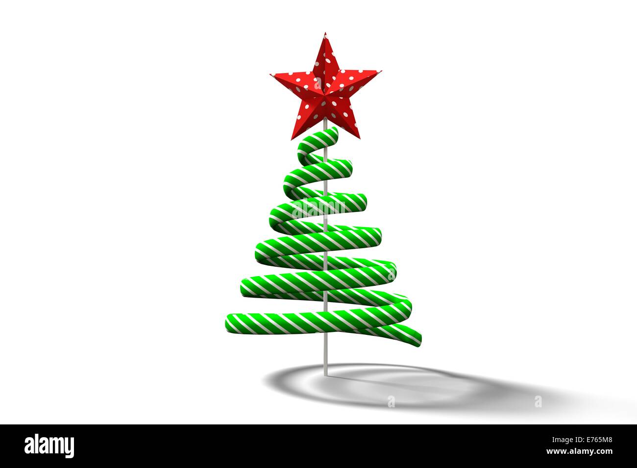 Green christmas tree spiral design Stock Photo Alamy