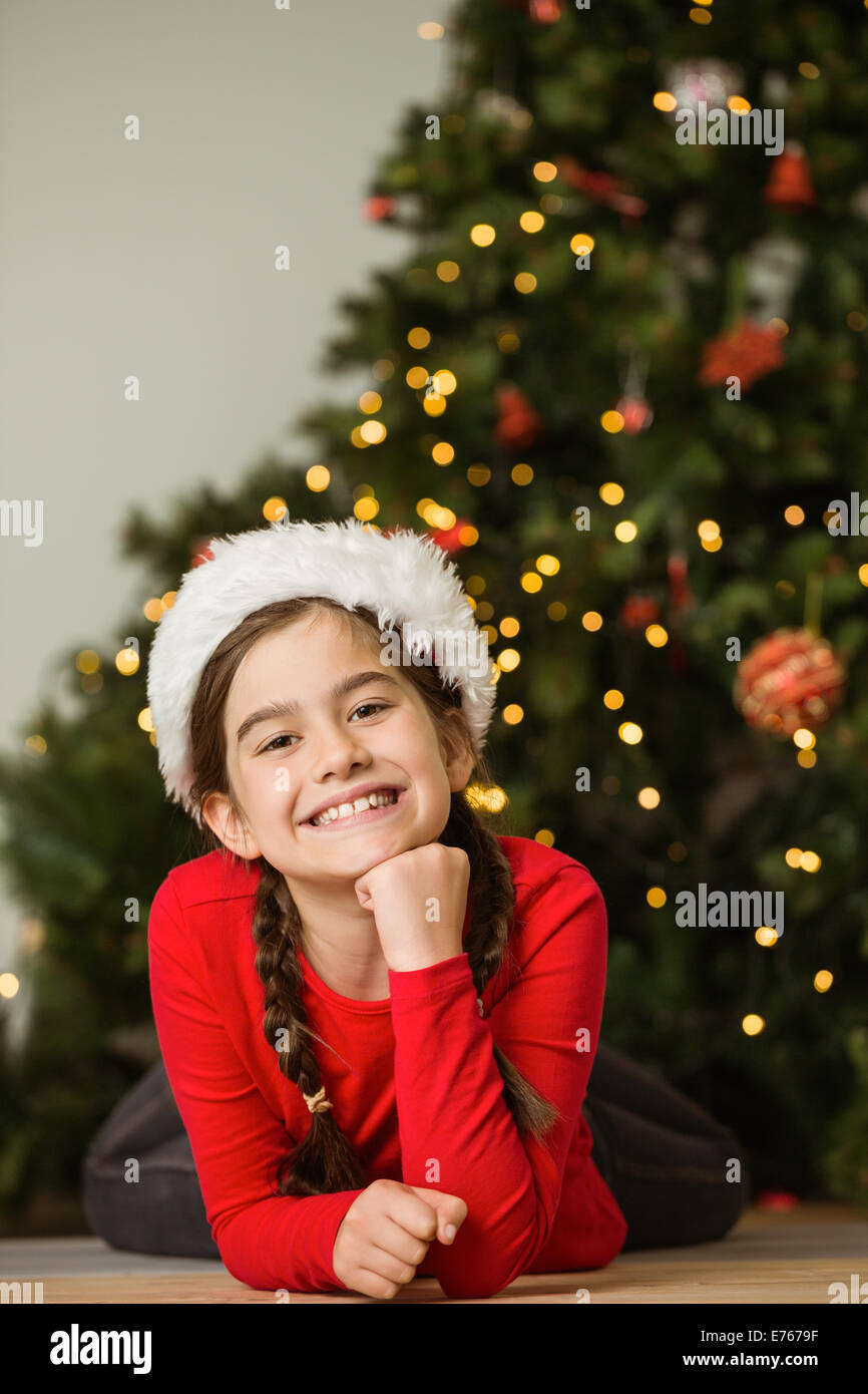 Festive little girl smiling at camera Stock Photo - Alamy