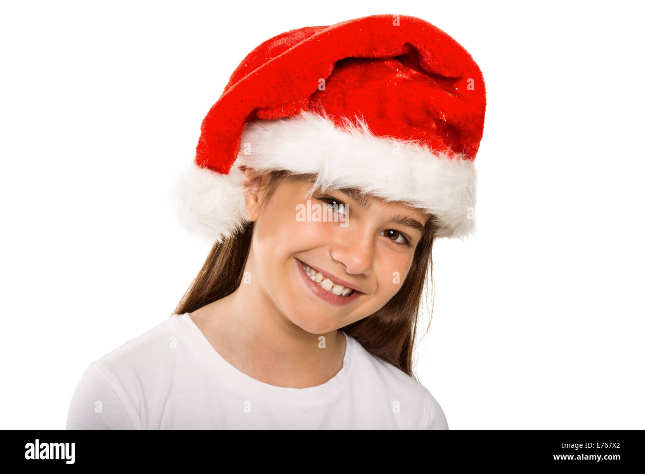Festive little girl smiling at camera Stock Photo - Alamy