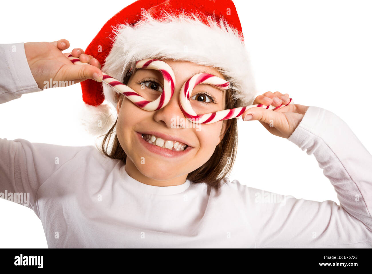 Festive little girl smiling at camera Stock Photo - Alamy