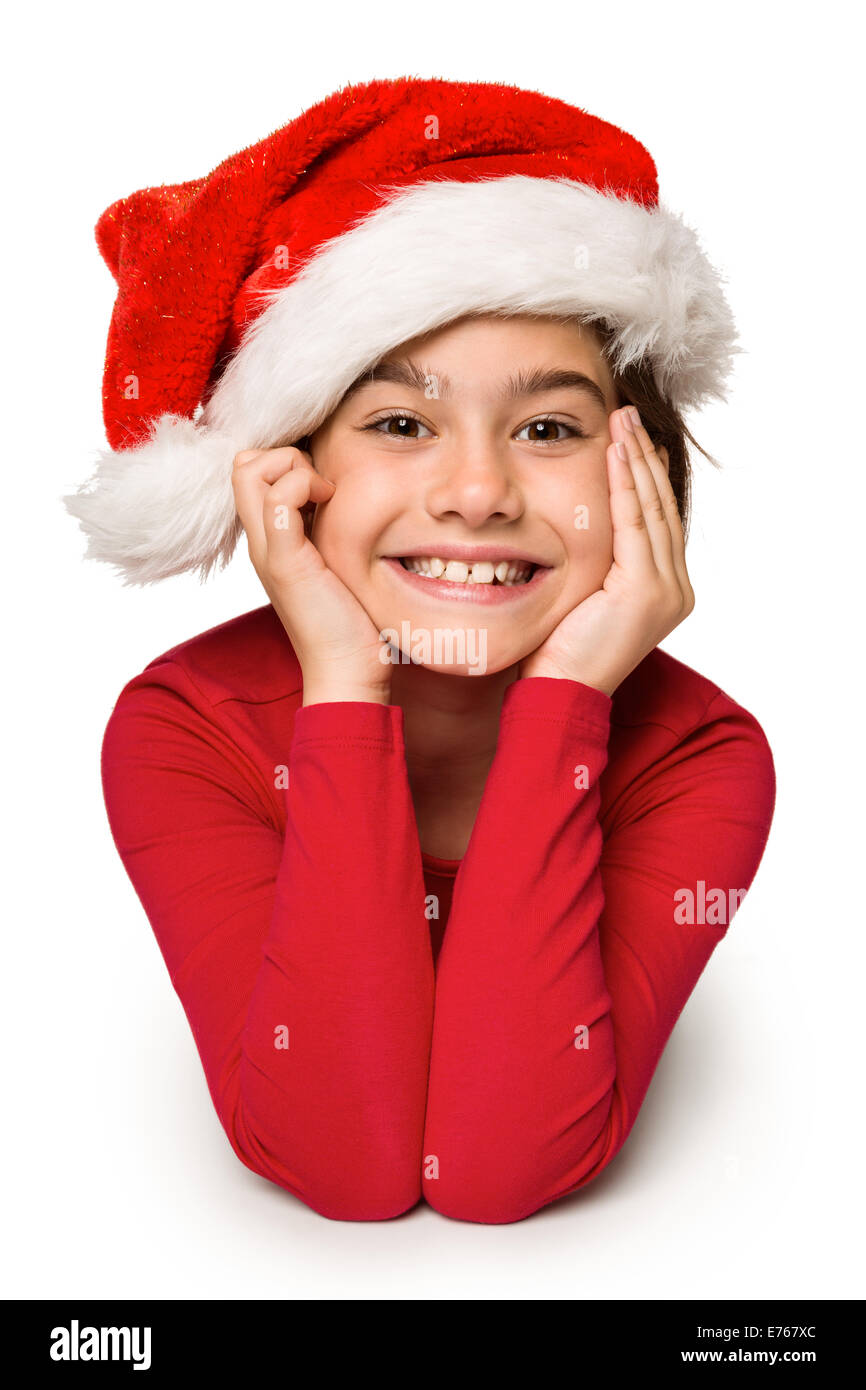 Festive little girl smiling at camera Stock Photo - Alamy