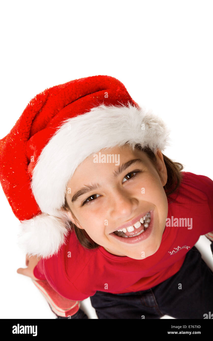 Festive little girl smiling at camera Stock Photo - Alamy