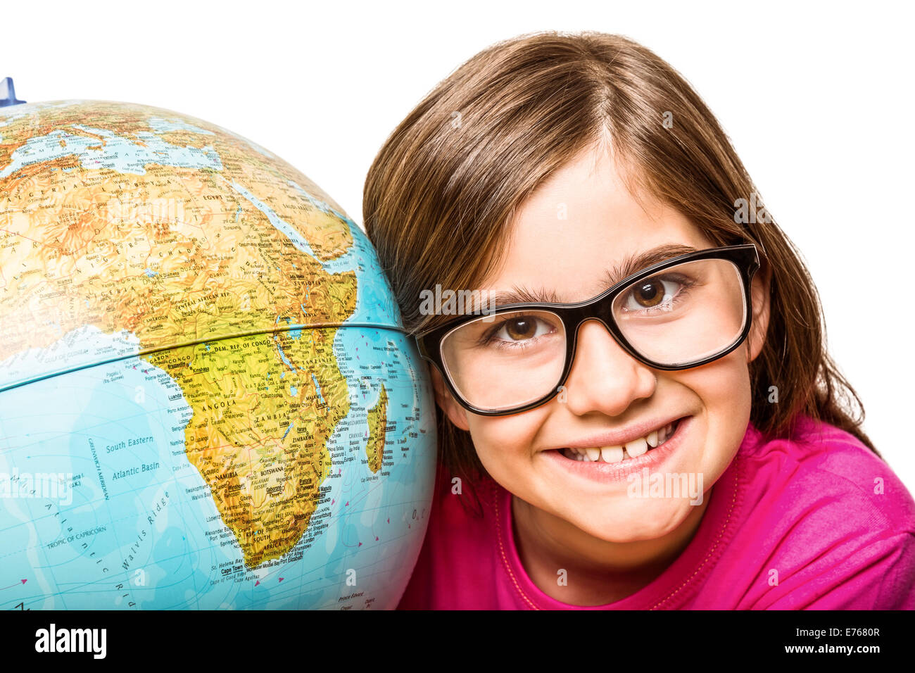 Girl smiling camera reading map hi-res stock photography and images - Alamy