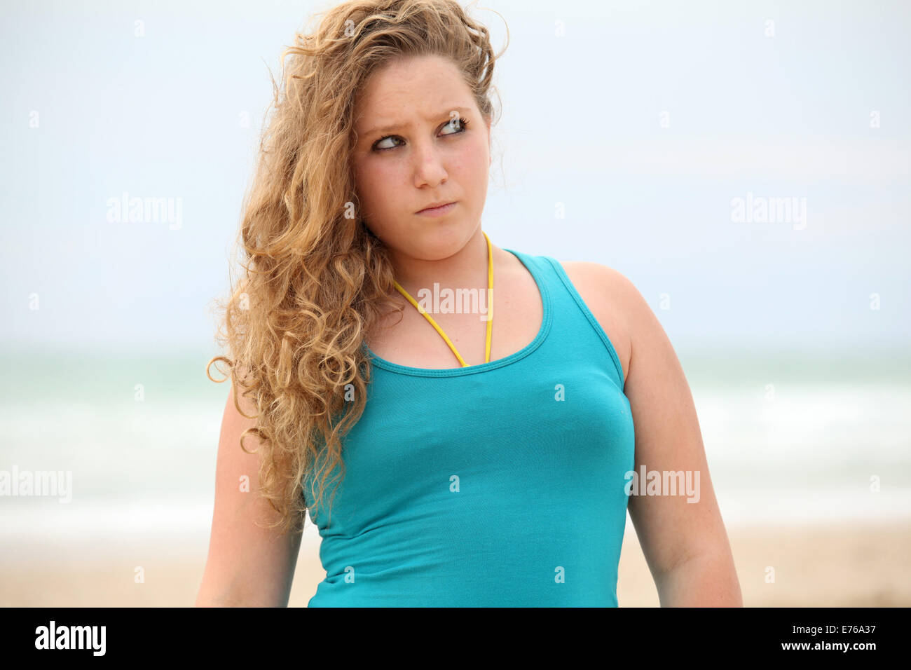 Portrait of a 16 yesr old teen girl Model released Stock Photo