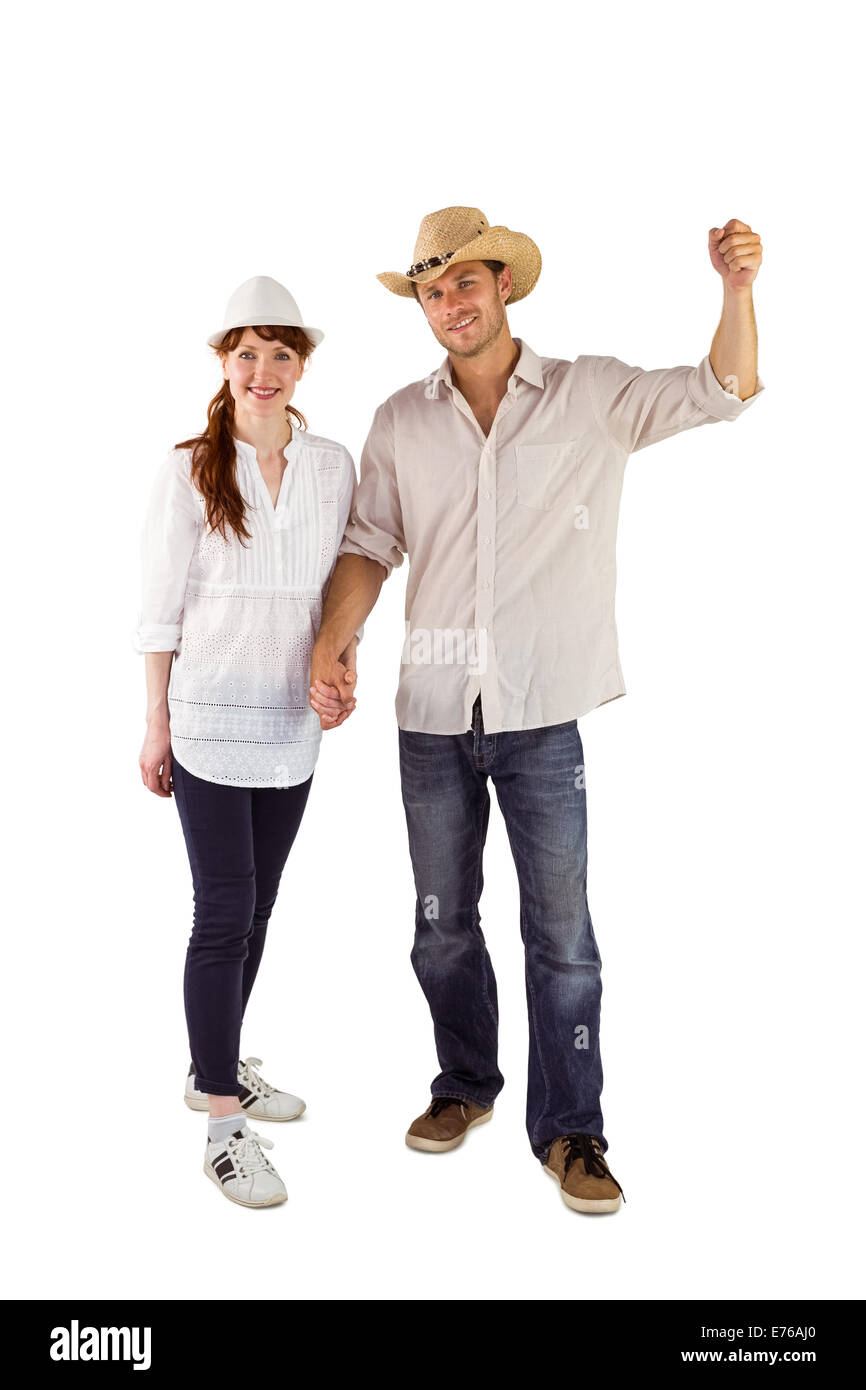 Man woman wearing hats Cut Out Stock Images & Pictures - Alamy