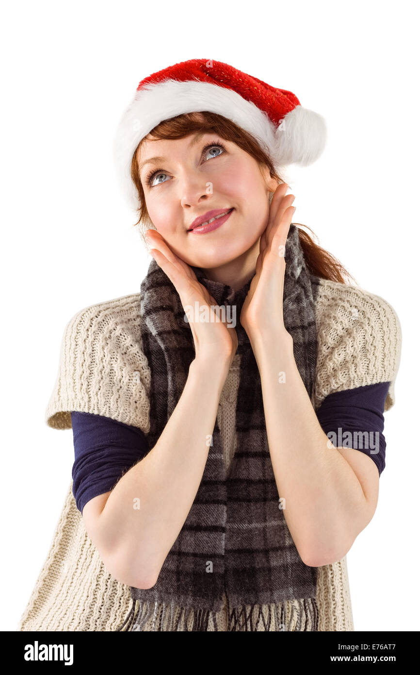 Pretty woman wearing santa hi-res stock photography and images - Alamy