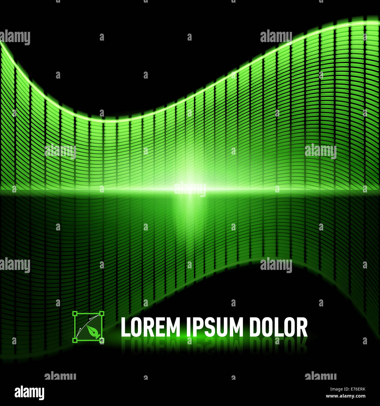 Luminous background with green digital music equalizer Stock Photo - Alamy