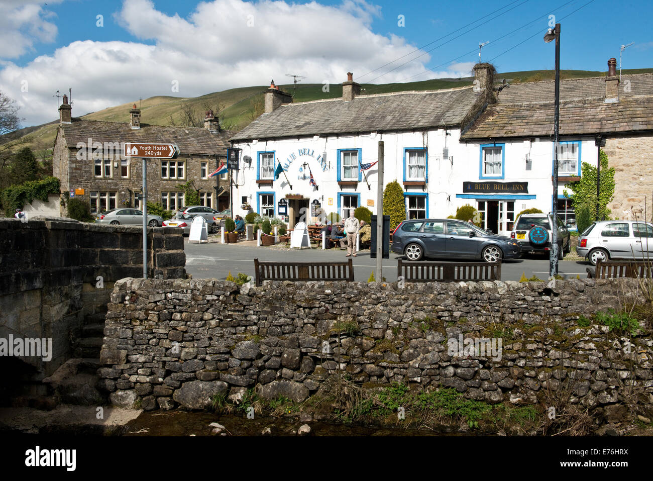Kettlewell Village and Blue Bell Inn. North Yorkshire, England, UK Stock Photo