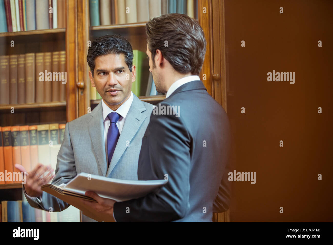 Lawyers talking in chambers Stock Photo Alamy