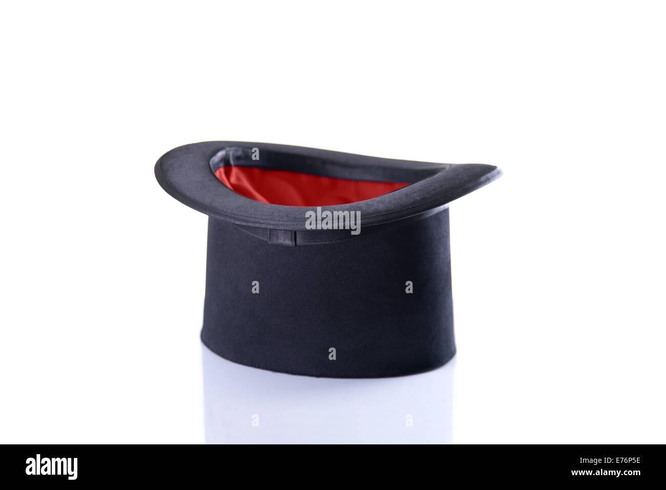 Black and red magician top hat, isolated on white background Stock ...