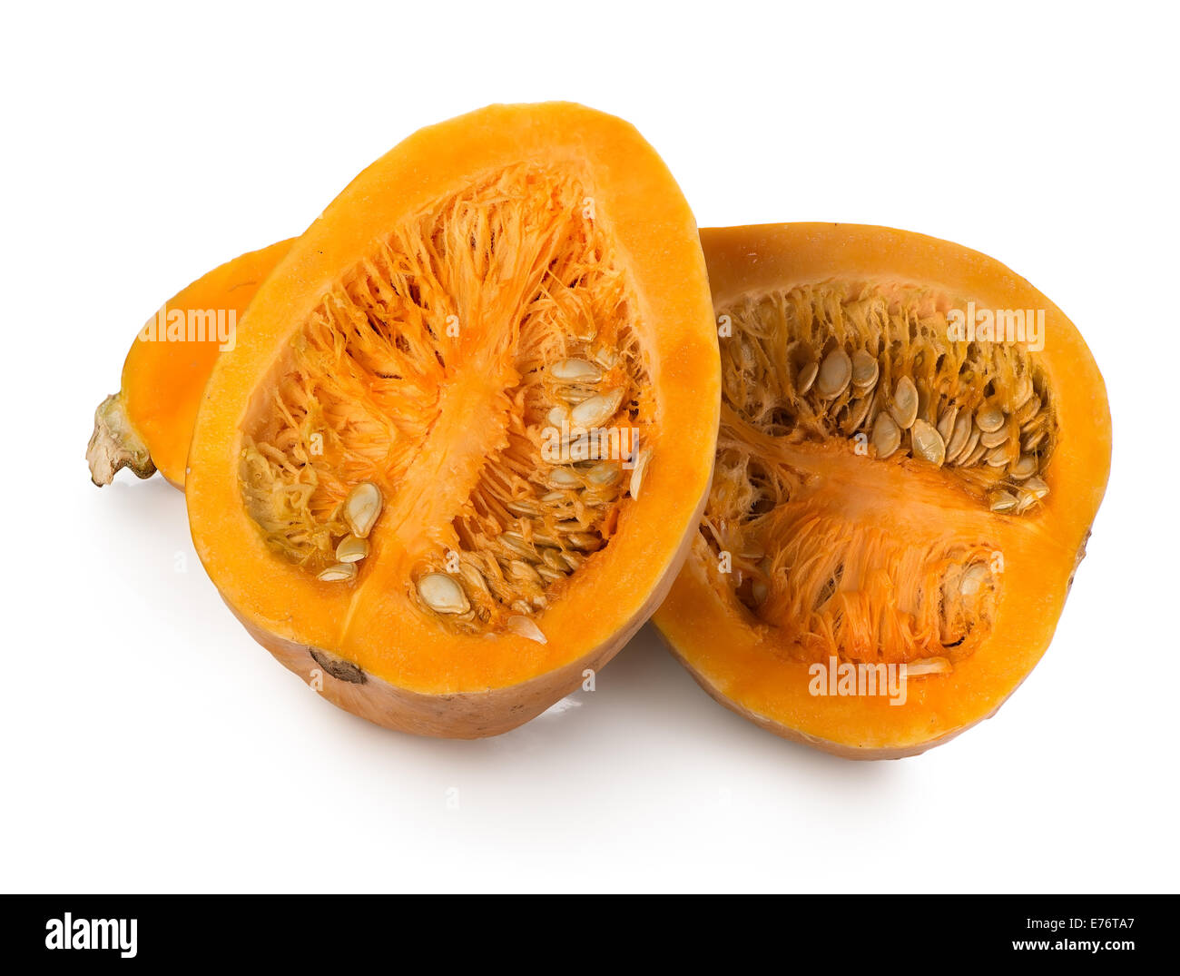 Chopped pumpkin isolated on a white background Stock Photo