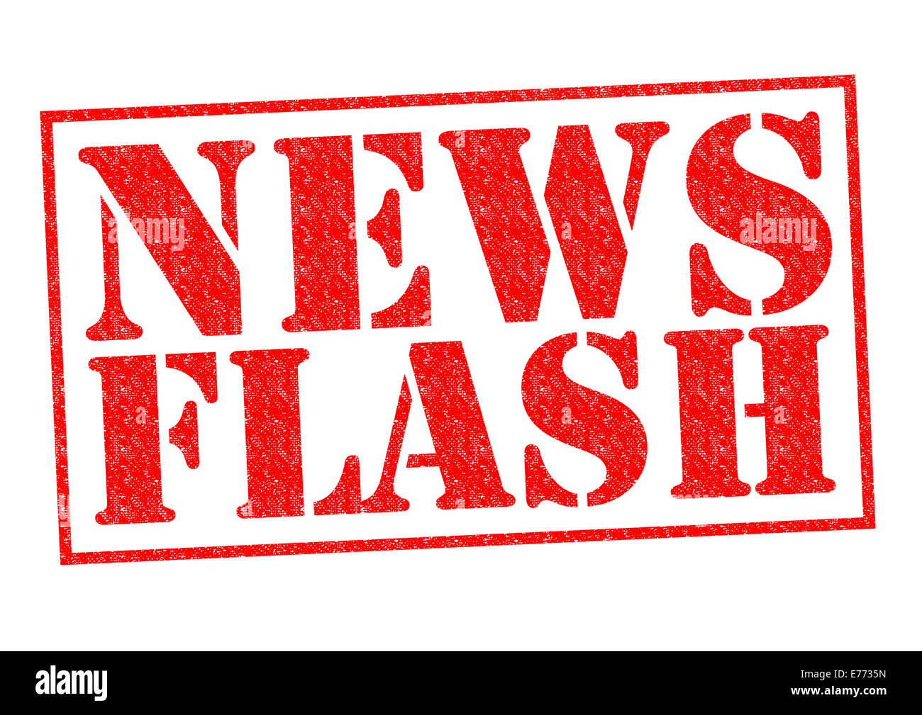 NEWS FLASH red Rubber Stamp over a white background Stock Photo - Alamy