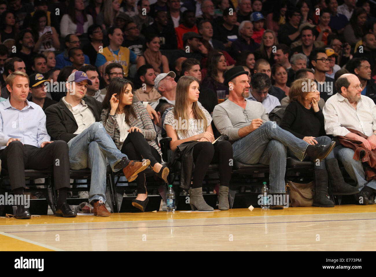 Vintage photos of celebrities courtside at Lakers games