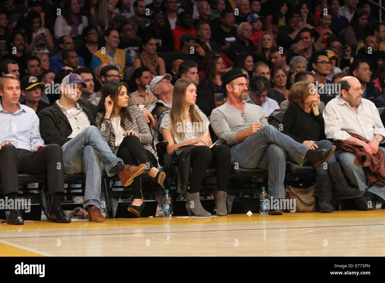 Celebrities courtside at the Los Angeles Lakers v New Orleans Pelicans