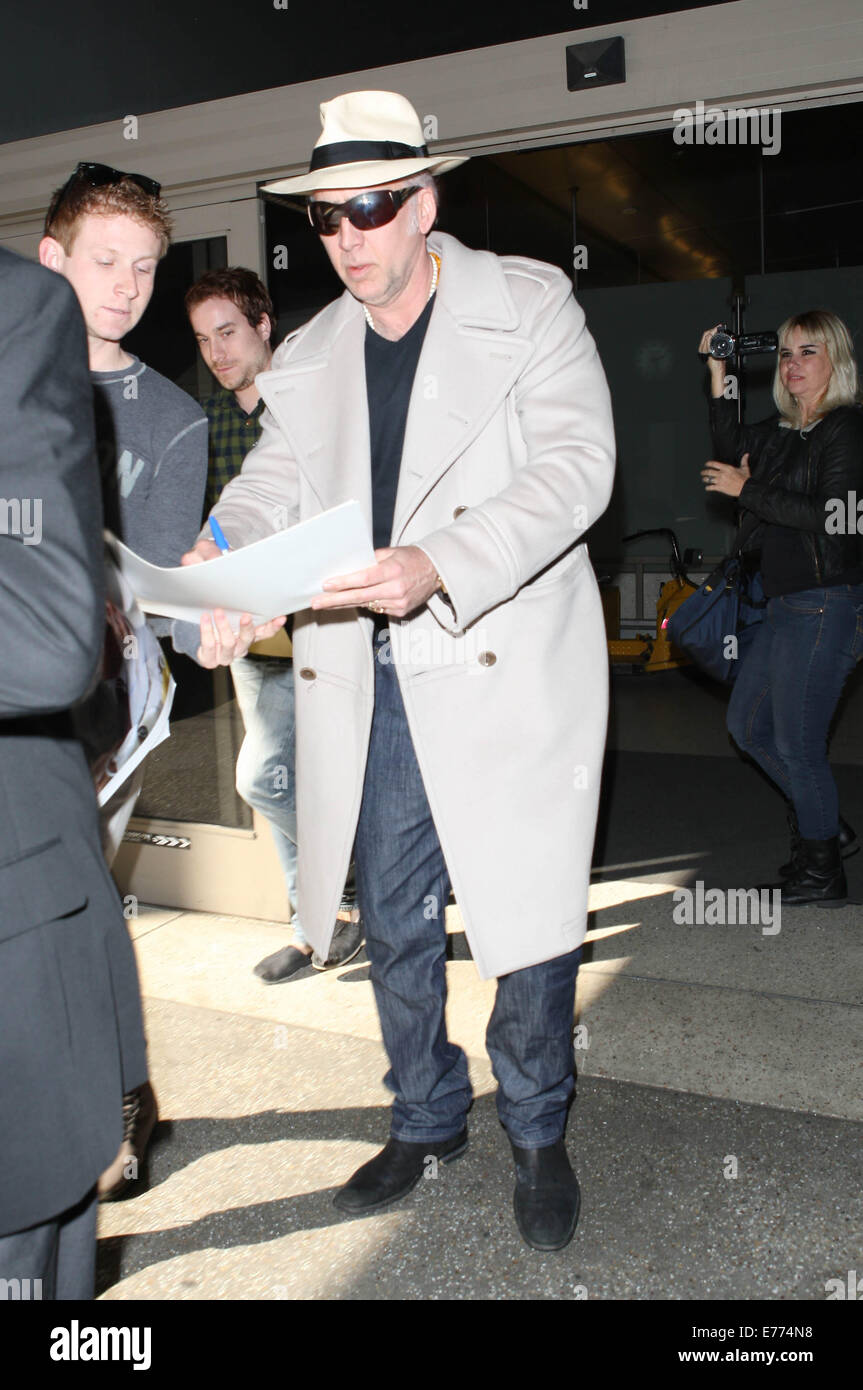 Nicolas Cage at Los Angeles International Airport (LAX) Featuring