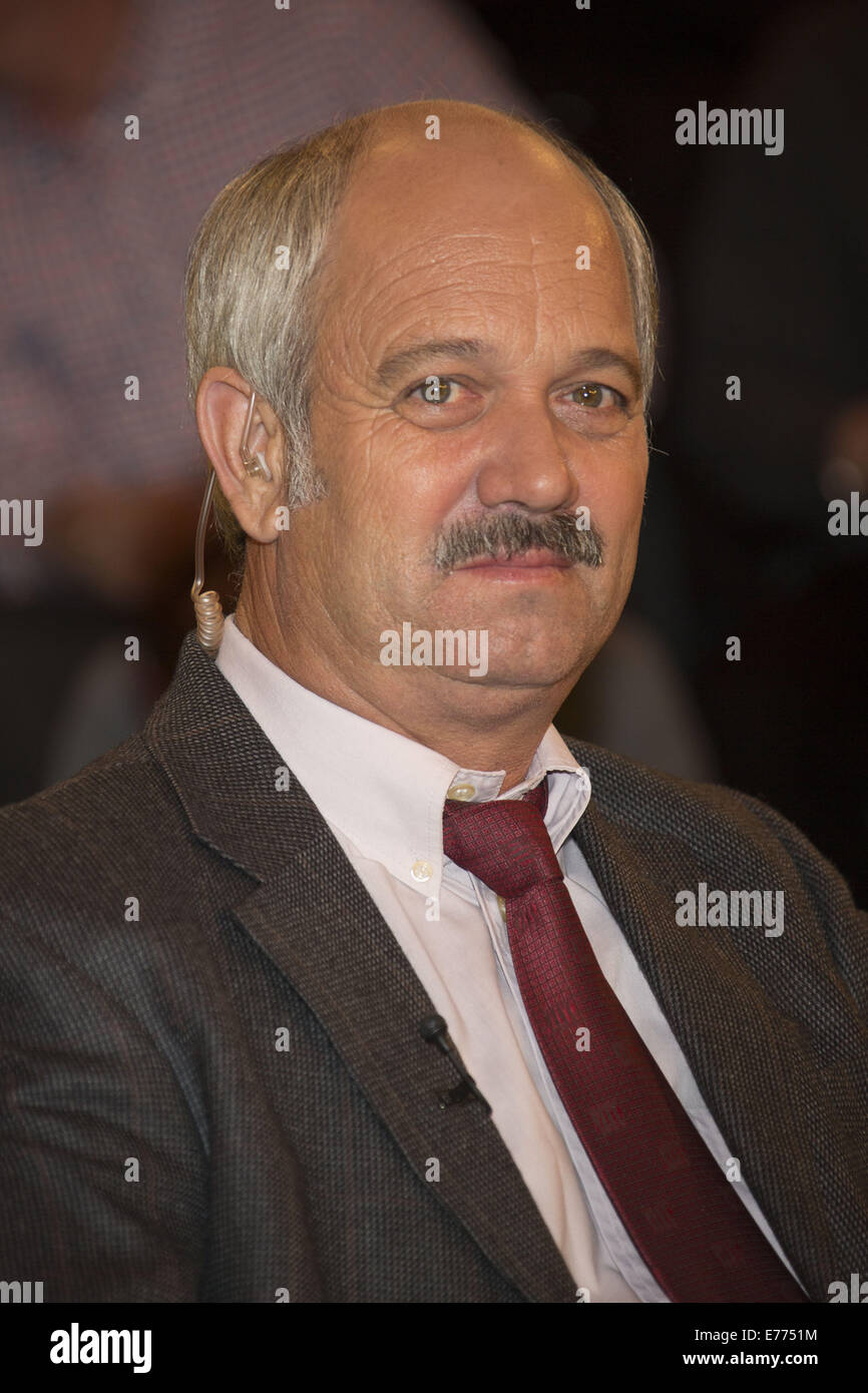 German ZDF TV talkshow Markus Lanz at Fernsehmacher-Studio Featuring
