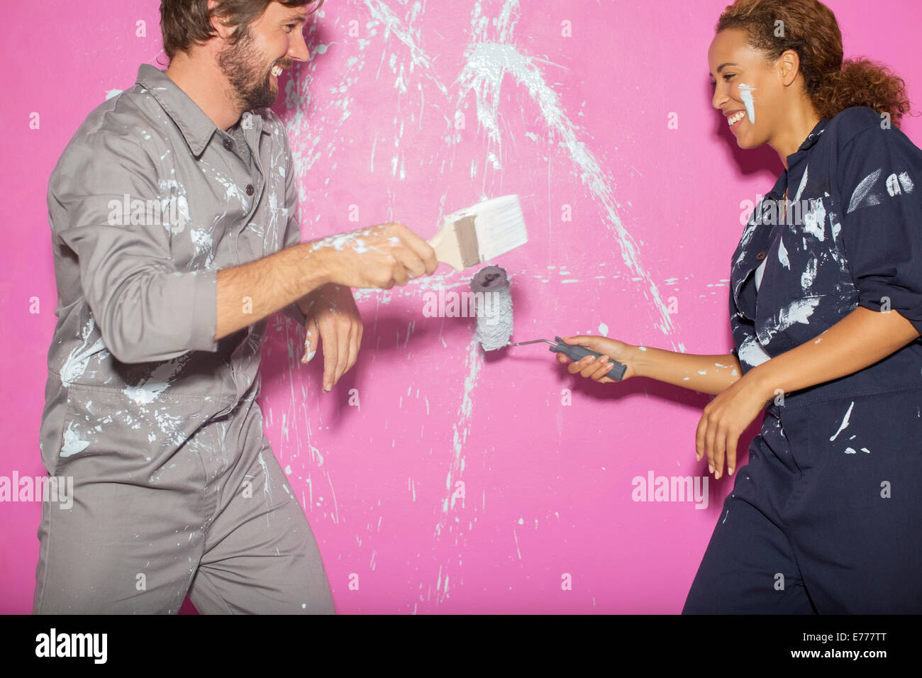 Paint splatter woman hi-res stock photography and images - Alamy