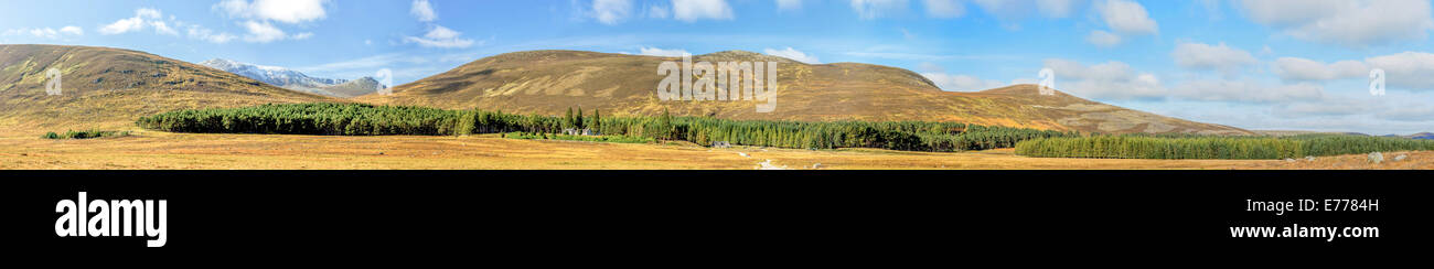 Panoramic view of Glen Muick Stock Photo