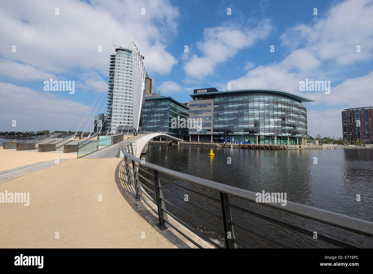 Media City approach at Salford Quays in Manchester Stock Photo