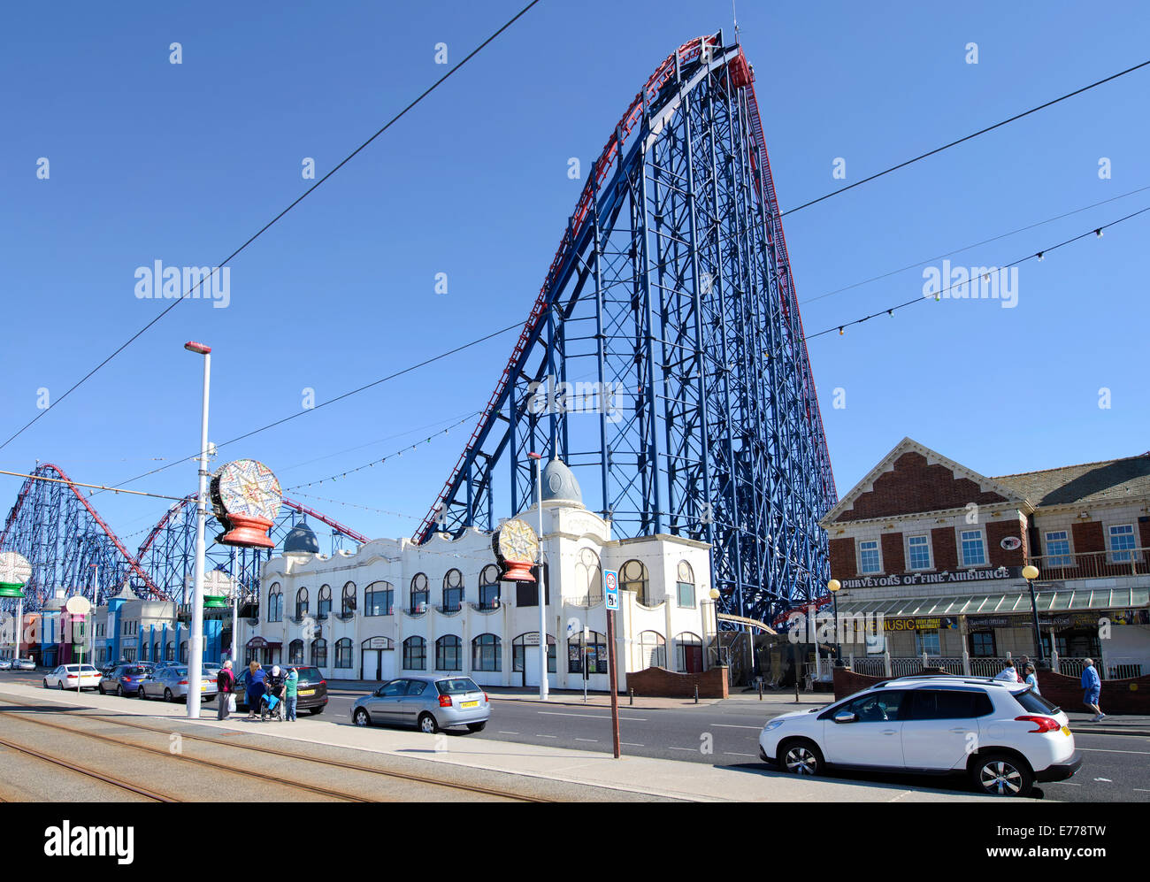 The Big One roller coaster in Blackpool Pleasure Beach, Blackpool, Lancashire Stock Photo