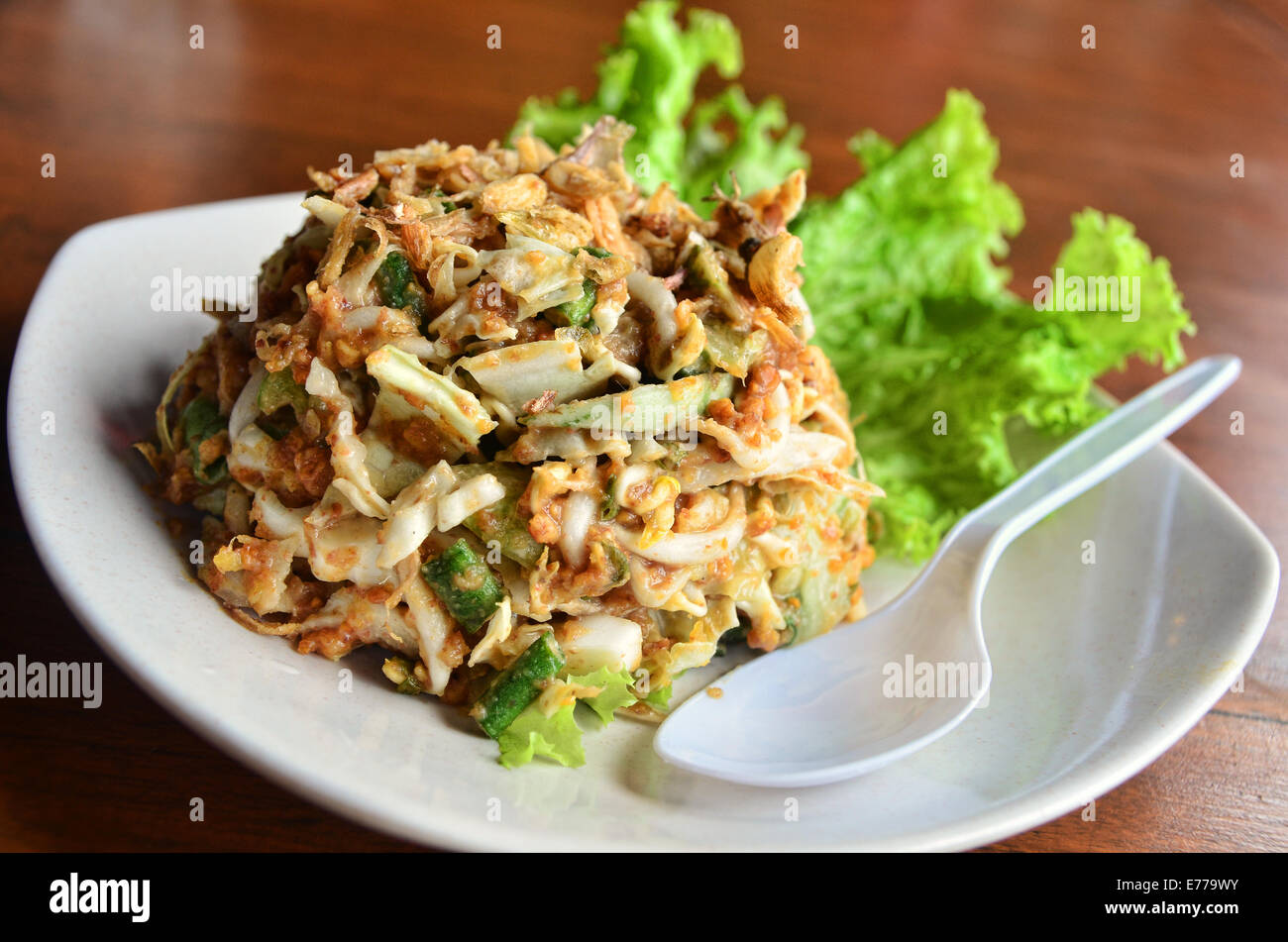 A Dish Of Karedok A Raw Vegetable Salad In Peanut Sauce From West Stock Photo Alamy