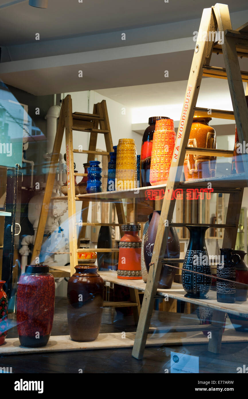 The shop window of SCP, a British furniture design company with a shop in Shoredtich Stock Photo