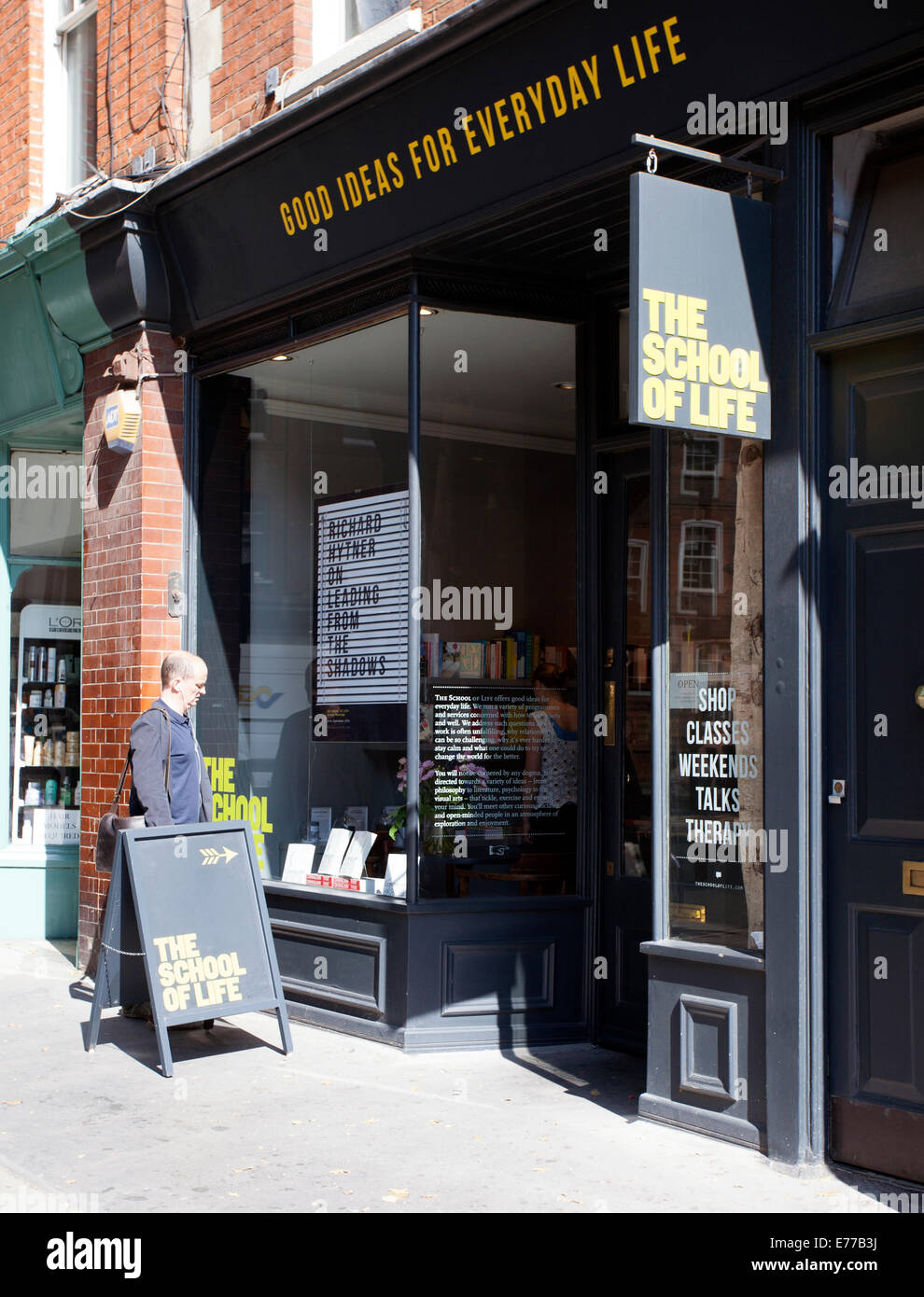 The School of Life founded by Alain de Botton Stock Photo - Alamy