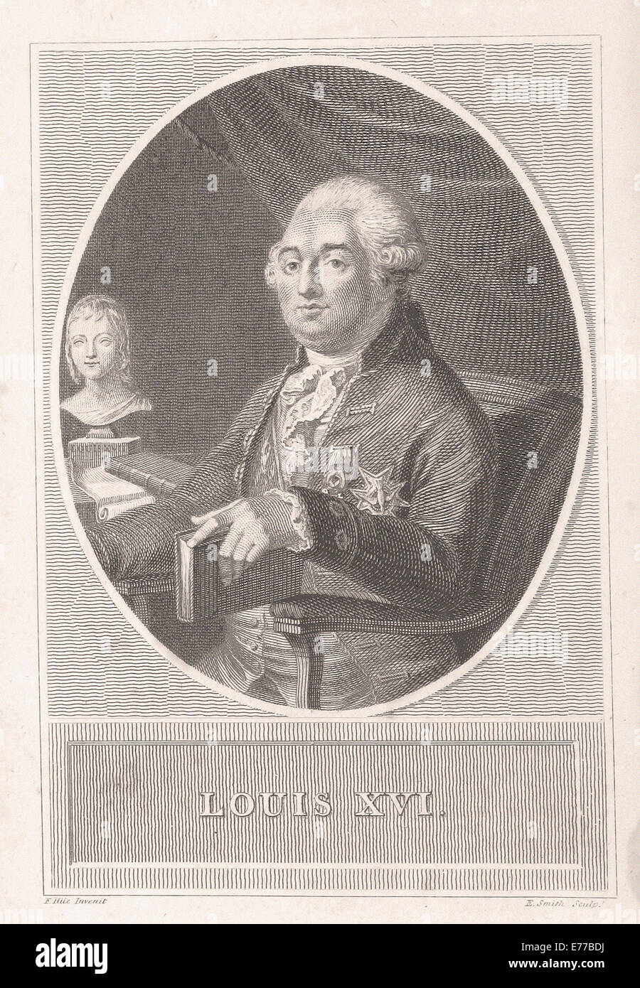 Louis xvi king of french british engraving xix th century hires stock