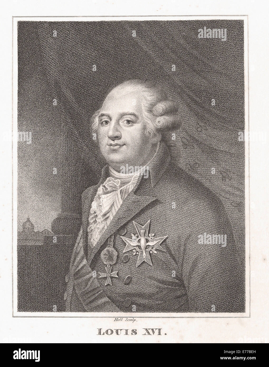 Louis XVI British Engraving XIX th Century Stock Photo Alamy