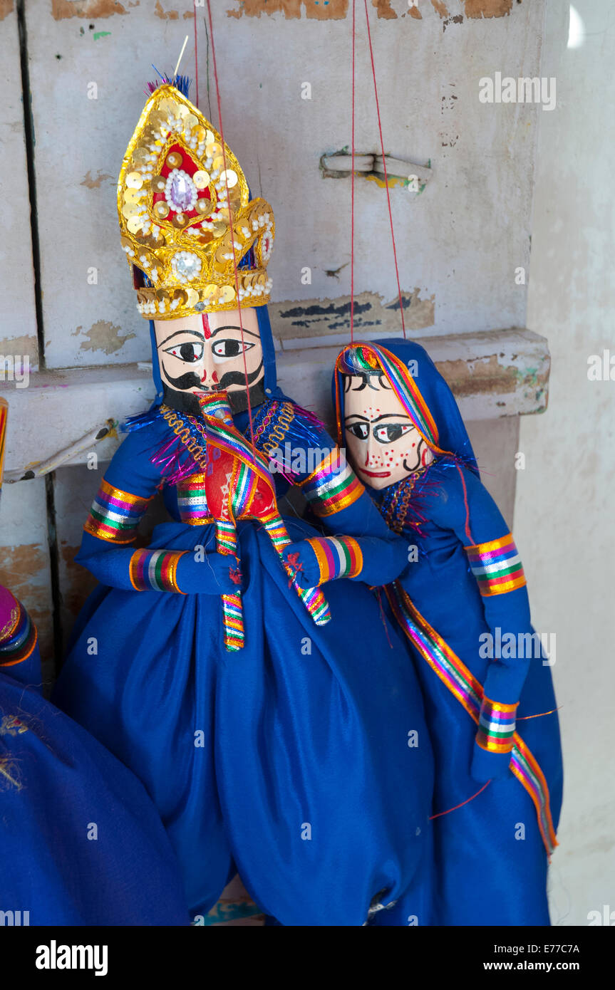 Kathputli, traditional Rajasthani puppets, Pushkar, Rajasthan, India