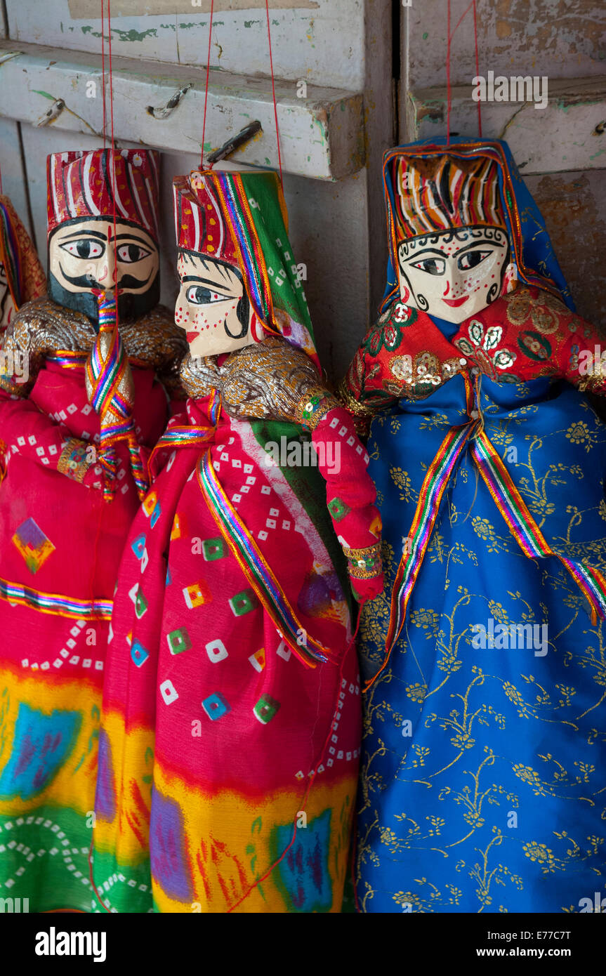 Kathputli, traditional Rajasthani puppets, Pushkar, Rajasthan, India