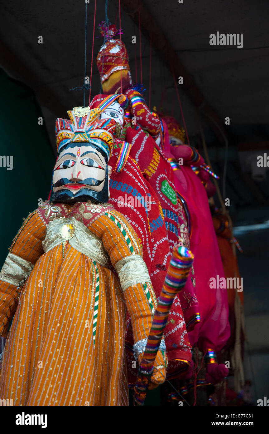 Kathputli, traditional Rajasthani puppets, Pushkar, Rajasthan, India