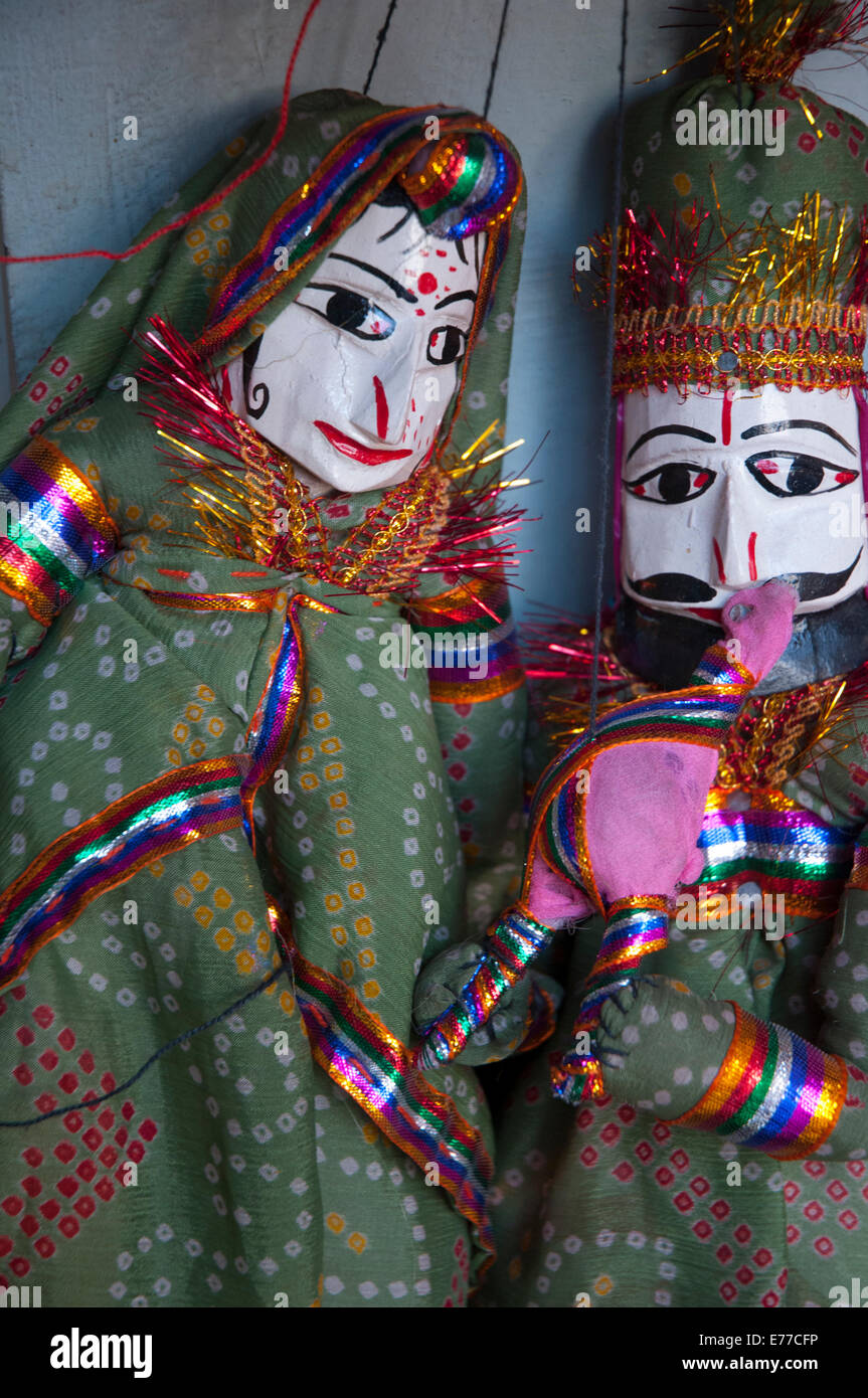 Kathputli, traditional Rajasthani puppets, Pushkar, Rajasthan, India