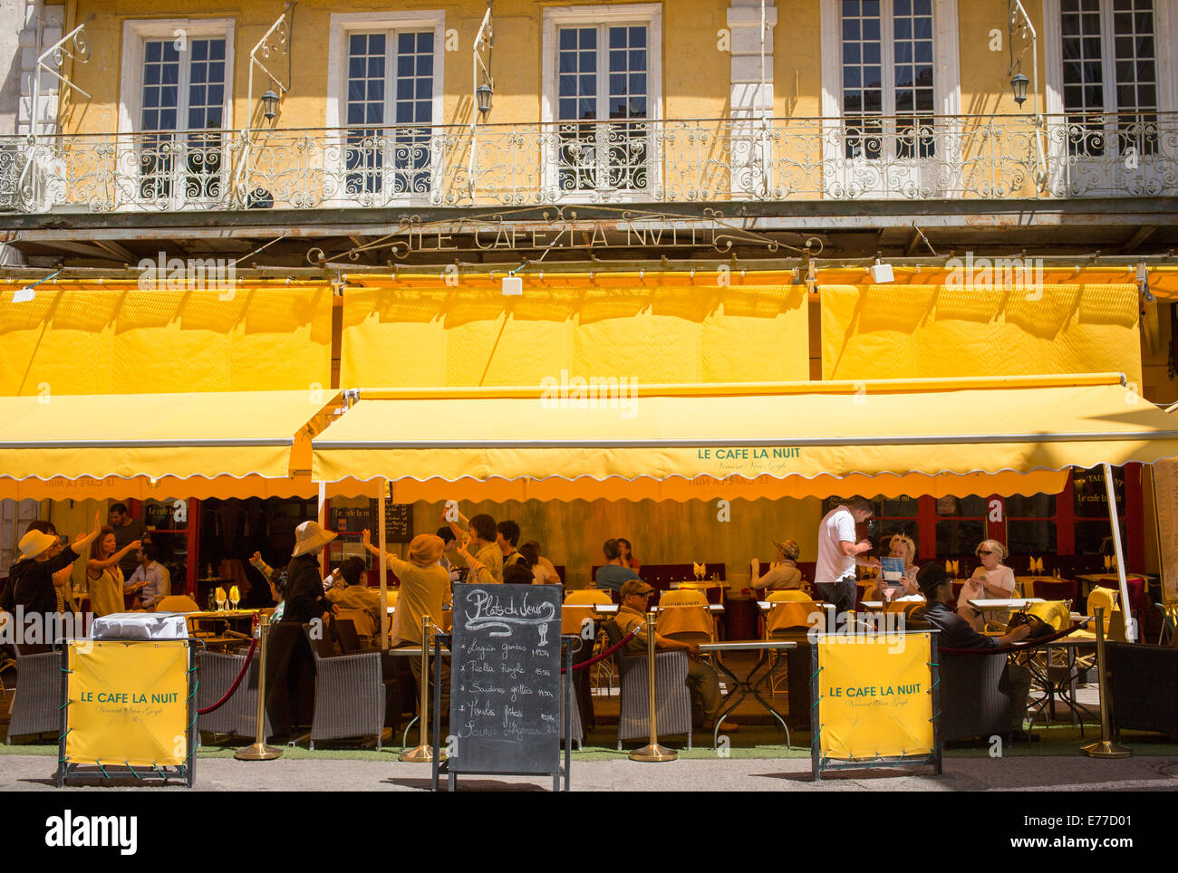 Cafe la Nuit in Arles France Stock Photo