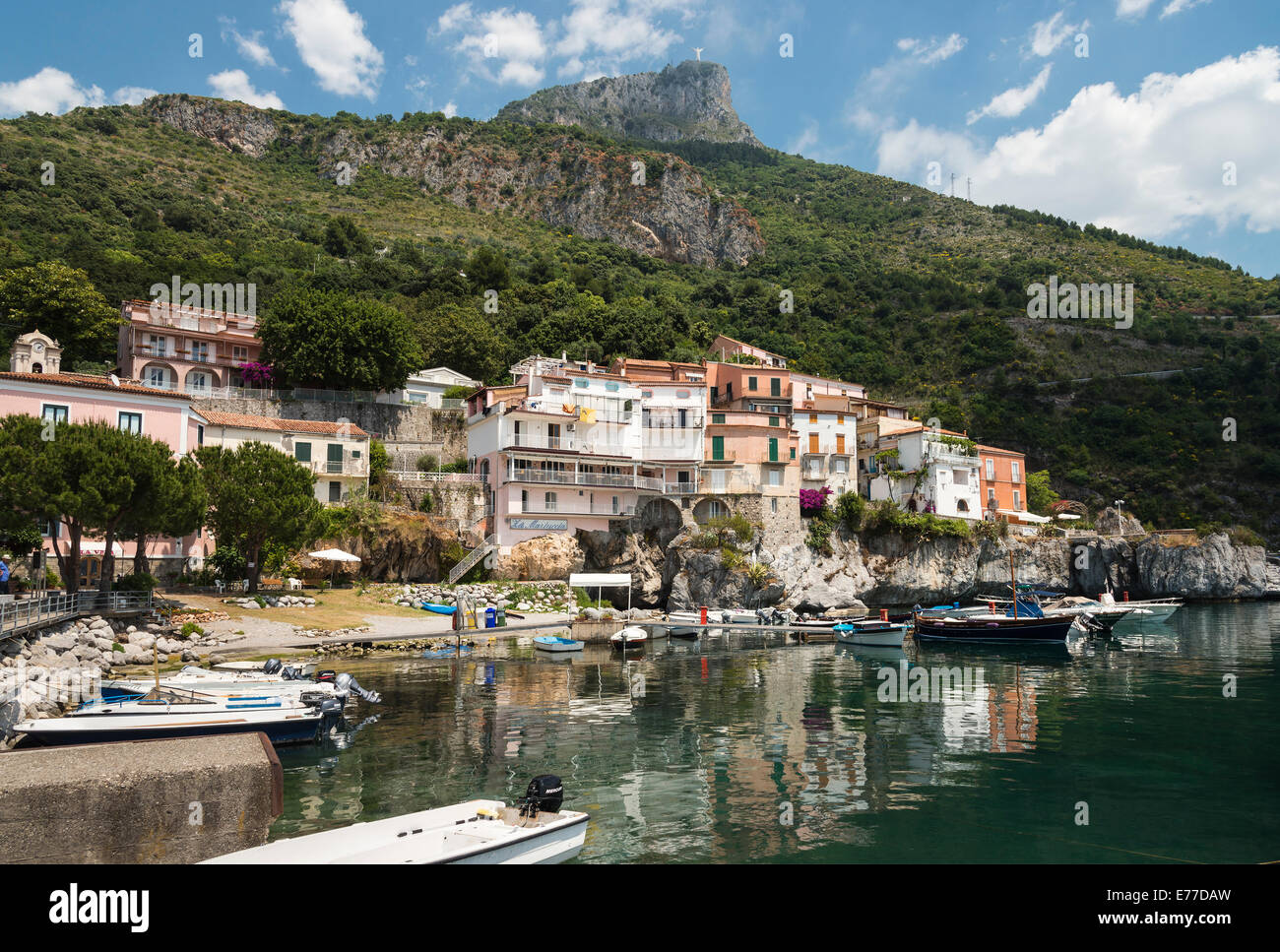 Maratea harbour on the Tyrrhenian coast of Basilicata, Southern Italy. Stock Photo